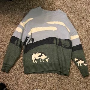 Mens cow sweatshirt